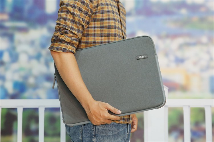 Túi chống sốc Laptop 15.6 inch WIWU bo góc Màu Xám
