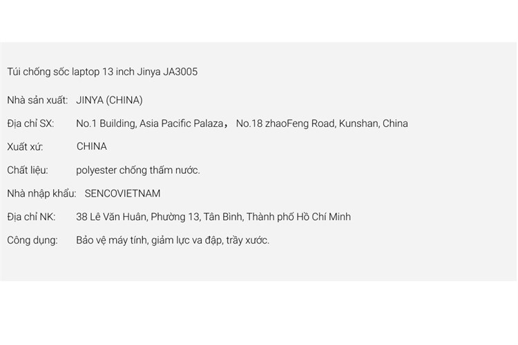 Túi chống sốc laptop 13 inch Jinya JA3005 Màu Xanh đen