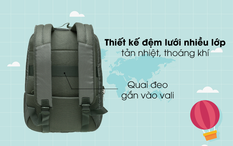 Thiết kế đệm lưới nhiều lớp, tản nhiệt tốt - Balo Laptop 14 inch Tucano Lup Zaino BKLP14 Thiết kế đệm lưới nhiều lớp, tản nhiệt tốt - Balo Laptop 14 inch Tucano Lup Zaino BKLP14