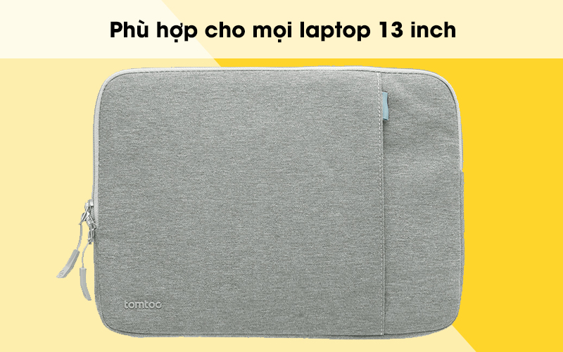 Phù hợp cho laptop 13 inch - Túi chống sốc Laptop 13 inch TOMTOC A13-C02G Xám