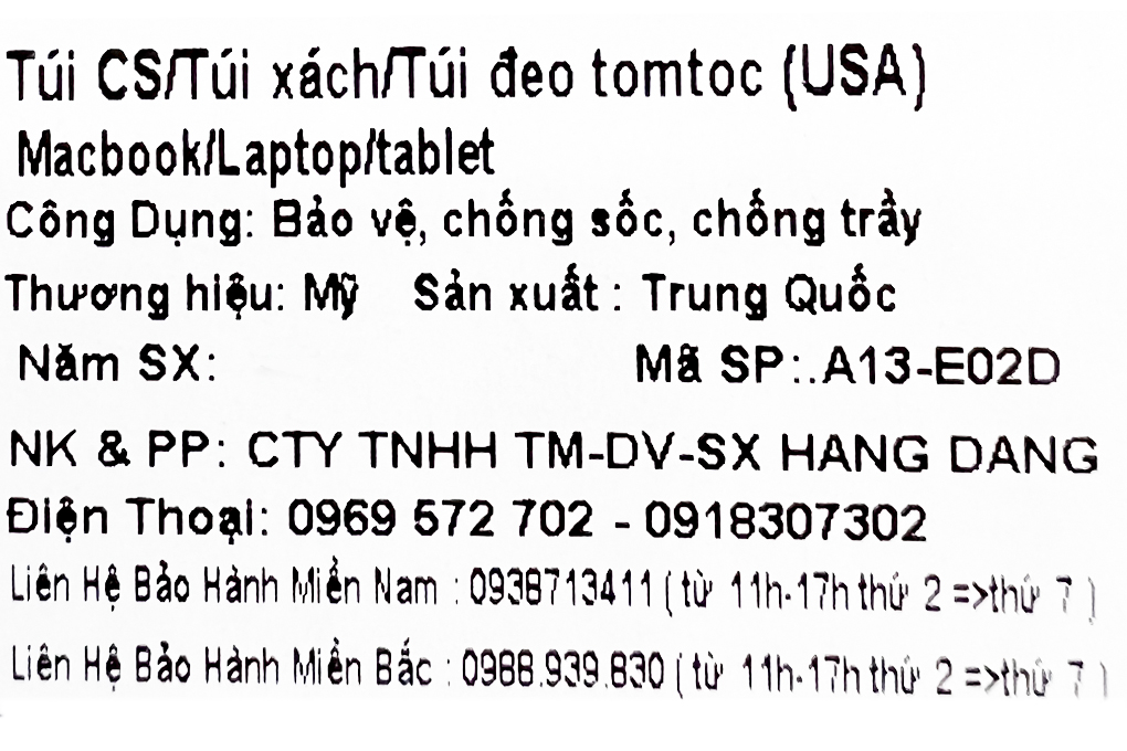Túi chống sốc Laptop 15 inch TOMTOC A13-E02D/E02G Màu Xám