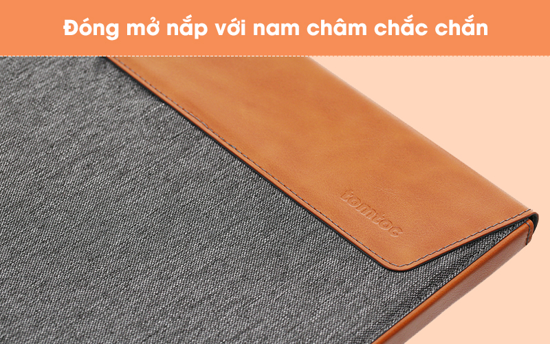 Đóng mở nắp chắc chắn nhờ từ tính của nam châm - Túi chống sốc Laptop 16 inch TOMTOC H15-E01Y Xám Đóng mở nắp chắc chắn nhờ từ tính của nam châm - Túi chống sốc Laptop 16 inch TOMTOC H15-E01Y Xám