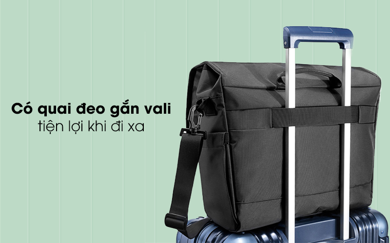 Tiện lợi hơn với quai đeo gắn vào vali - Túi đeo Laptop 13.5 inch TOMTOC A47-C01G Xám Tiện lợi hơn với quai đeo gắn vào vali - Túi đeo Laptop 13.5 inch TOMTOC A47-C01G Xám