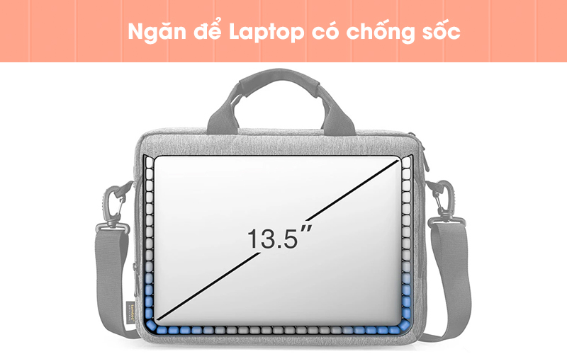 Túi đeo Laptop 13 inch TOMTOC A50-C01G Xám - Ngăn để laptop có chống sốc Túi đeo Laptop 13 inch TOMTOC A50-C01G Xám - Ngăn để laptop có chống sốc
