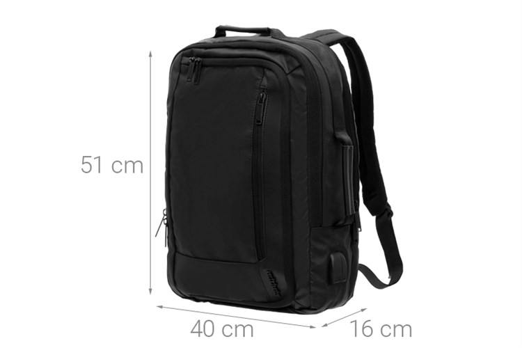 Balo Laptop 15.6 inch kèm cổng USB Arctic Hunter 1500362 Màu Đen