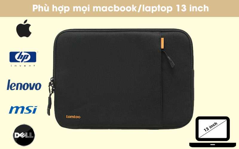 Túi chống sốc Laptop 13 inch TOMTOC A13-C02D Xanh đen - Phù hợp để đựng macbook/laptop kích cỡ 13 inch