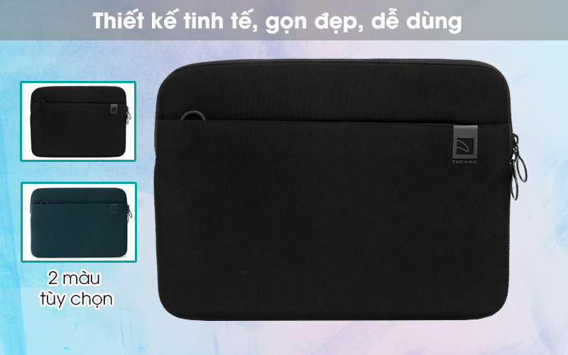 Túi chống sốc Laptop 13 inch Tucano Top Second Skin - Đường nét thon gọn, màu sắc trung tính Túi chống sốc Laptop 13 inch Tucano Top Second Skin - Đường nét thon gọn, màu sắc trung tính