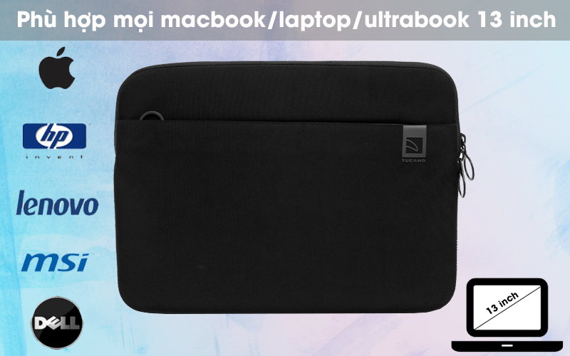 Túi chống sốc Laptop 13 inch Tucano Top Second Skin - Kích thước lưu trữ tối ưu các dòng macbook/laptop/ultrabook đến 13 inch Túi chống sốc Laptop 13 inch Tucano Top Second Skin - Kích thước lưu trữ tối ưu các dòng macbook/laptop/ultrabook đến 13 inch