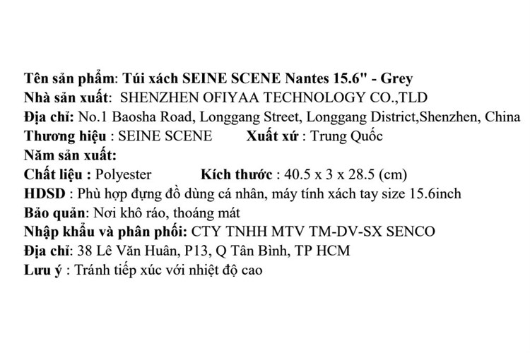 Túi chống sốc Laptop 15.6 inch Seine Scene Nantes Màu Xám