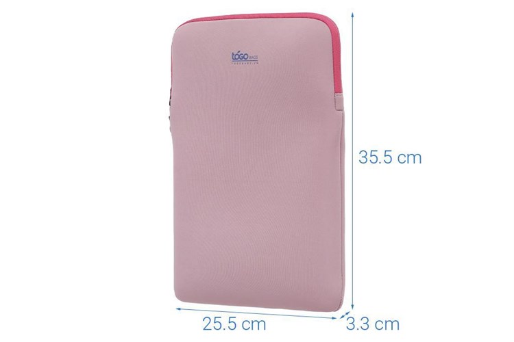Túi chống sốc Laptop 14 inch Togo Kéo đứng Màu Hồng