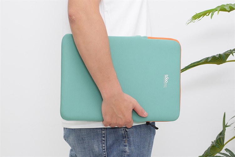 Túi chống sốc Laptop 15.6 inch Togo Kéo đứng Màu Xanh mint