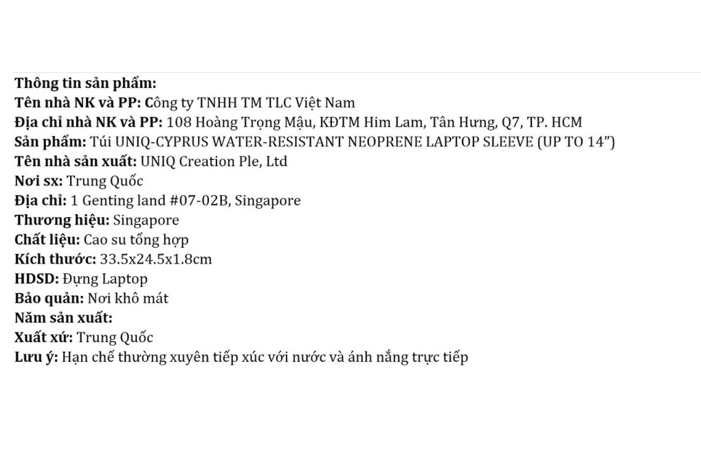 Túi chống sốc laptop 14 inch UniQ Water - Resistant Neoprene Màu Hồng