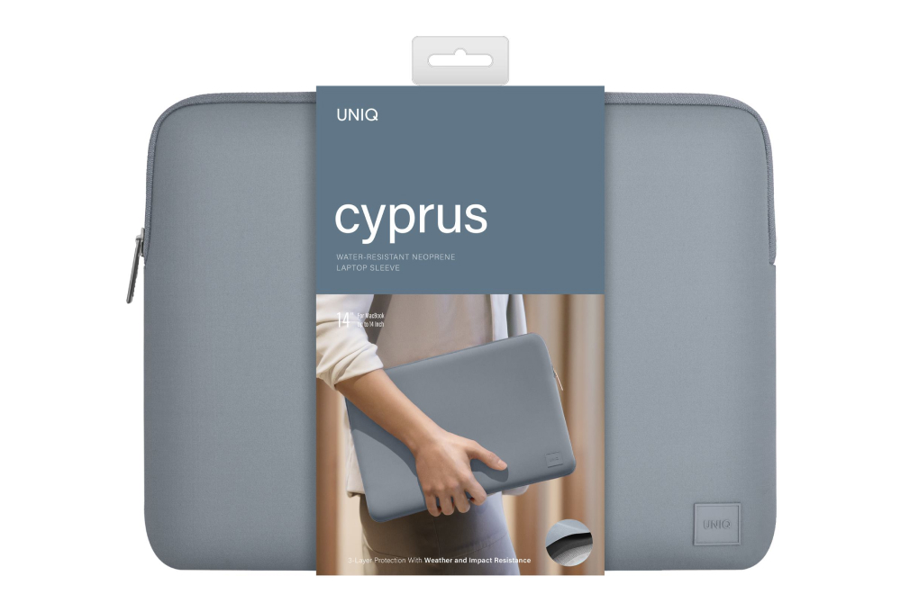 Túi chống sốc laptop 14 inch UniQ Water - Resistant Neoprene Màu Xanh nhạt