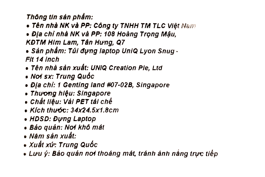 Túi đựng laptop 14 inch UniQ Lyon Snug - Fit - 11