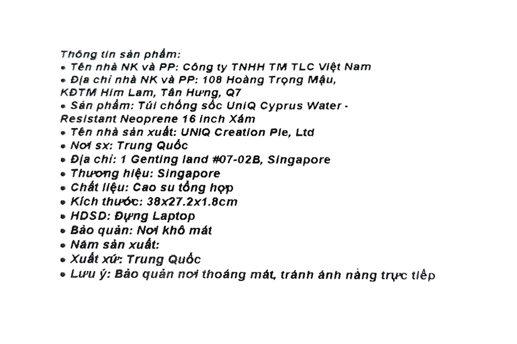 Túi chống sốc laptop 16 inch UniQ Cyprus Water - Resistant Neoprene - 4