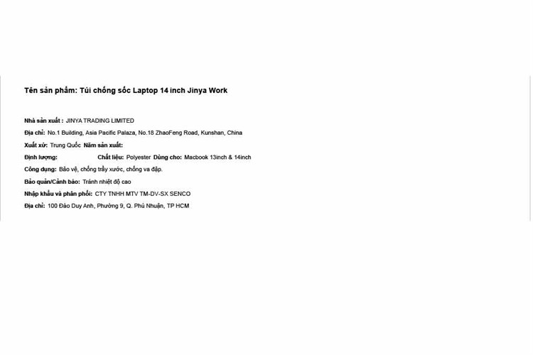 Túi chống sốc Laptop 14 inch Jinya Work Màu Xanh Dương