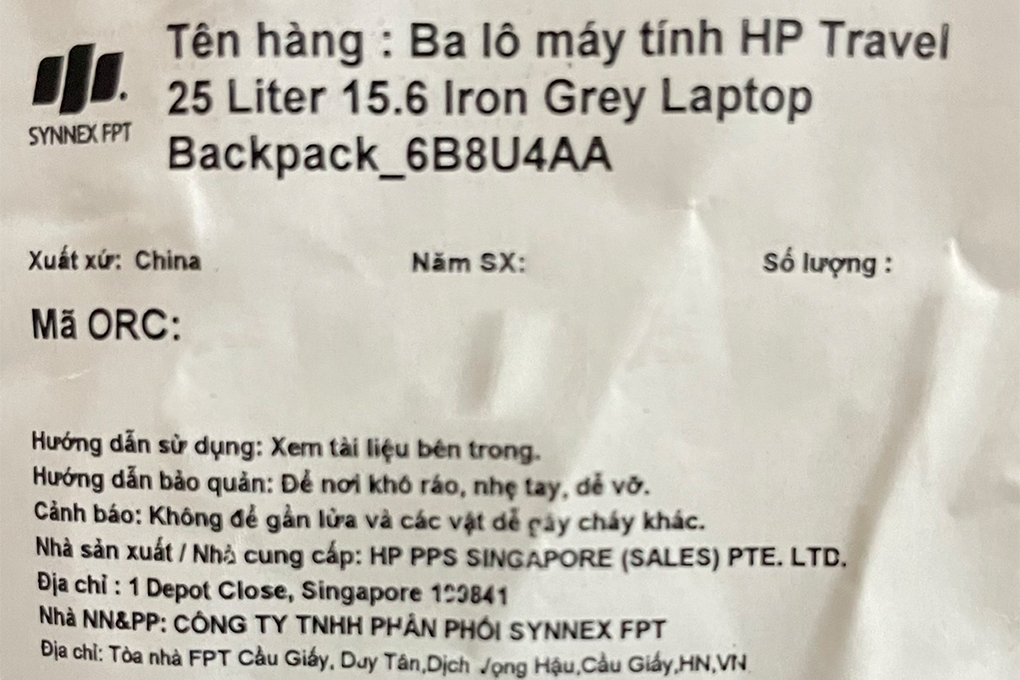 Balo Laptop 15.6 inch HP Travel 25 Liter 15.6 Iron 6B8U4AA - 5
