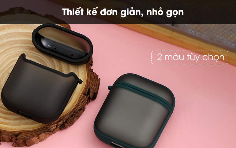 Thiết kế đơn giản, nhỏ gọn - Túi đựng AirPods 1/2 nhựa cứng JM SP01