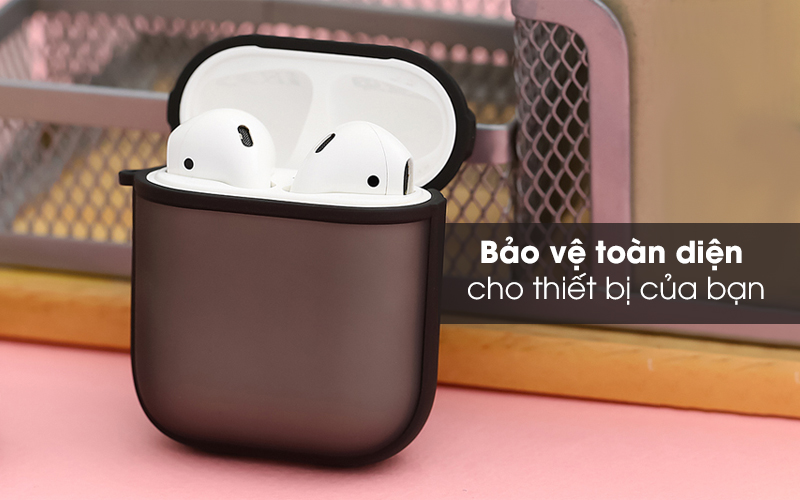 Bảo vệ toàn diện cho thiết bị của bạn - Túi đựng AirPods 1/2 nhựa cứng JM SP01