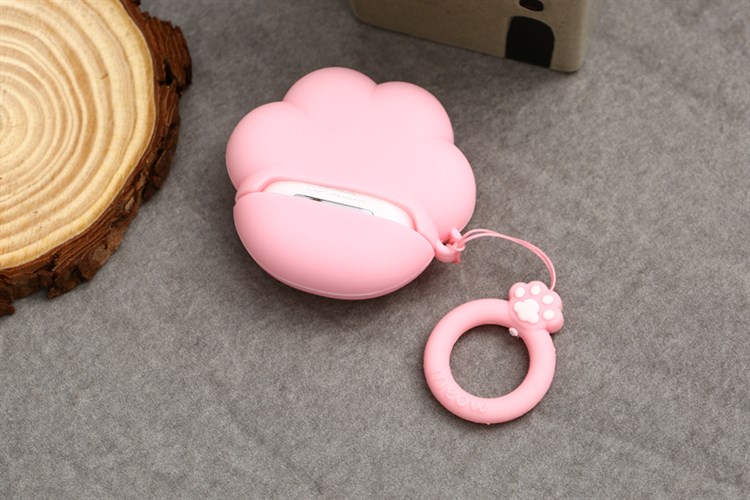 Túi đựng AirPods 1 & 2 Silicone kèm móc JM AM11 Màu Hồng