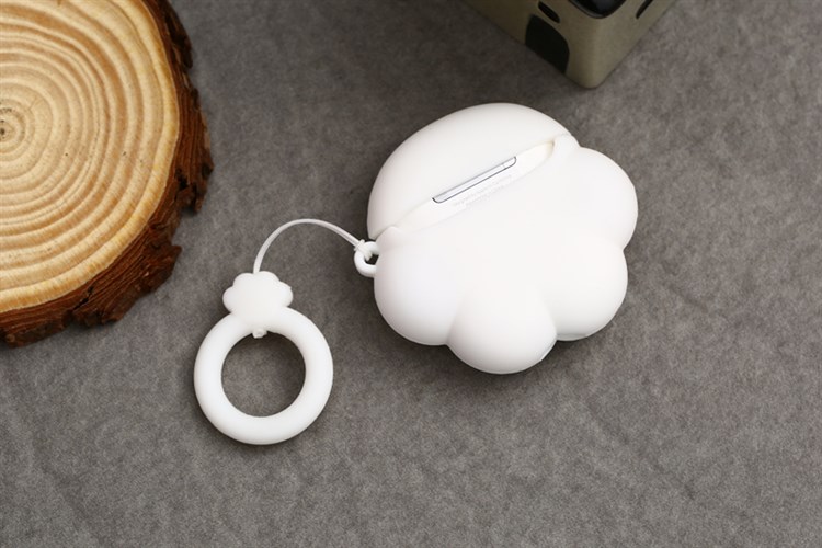 Túi đựng AirPods 1 & 2 Silicone kèm móc JM AM11 Màu Trắng - Hồng
