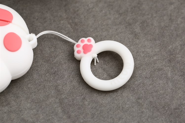 Túi đựng AirPods 1 & 2 Silicone kèm móc JM AM11 Màu Trắng - Hồng