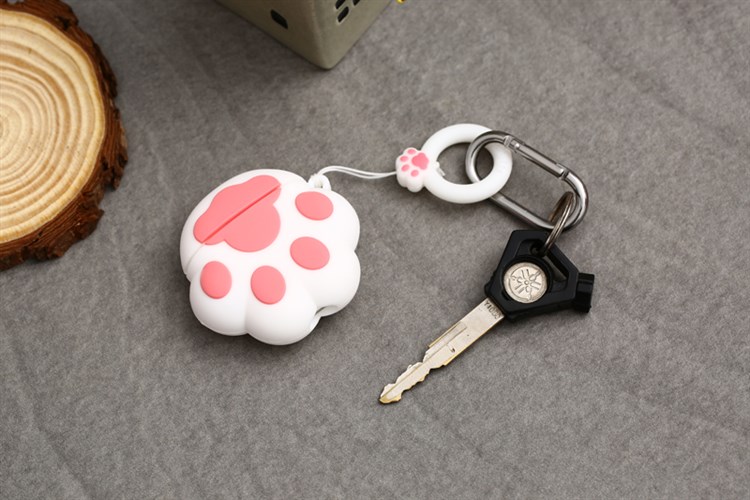 Túi đựng AirPods 1 & 2 Silicone kèm móc JM AM11 Màu Trắng - Hồng