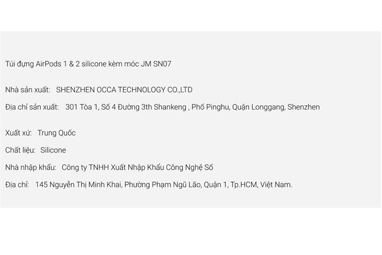 Túi đựng AirPods 1 & 2 Silicone kèm móc JM SN07 Màu Vàng