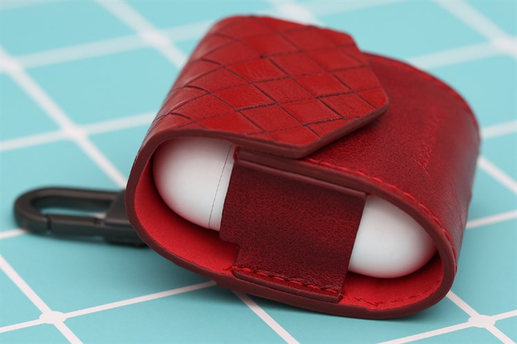 Túi đựng AirPods 1 & 2 Nhựa dẻo PU kèm móc JM PL03 Màu Đỏ