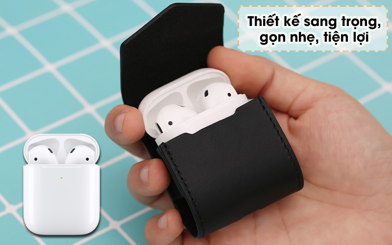 Túi đựng AirPods 1/2 nhựa dẻo PU kèm móc JM PL07 Đen - Thiết kế tối giản