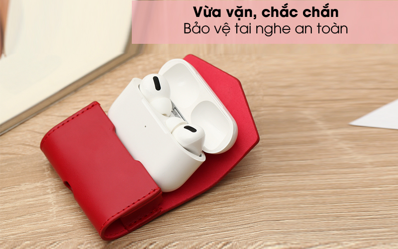 Bảo vệ AirPods Pro - Túi đựng AirPods Pro Nhựa dẻo PU kèm móc JM PL07