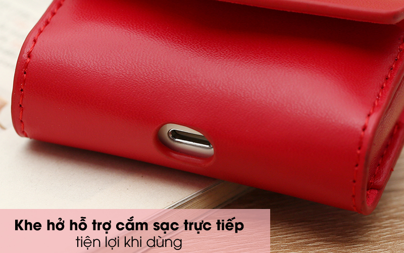 Khe cắm sạc - Túi đựng AirPods Pro Nhựa dẻo PU kèm móc JM PL07