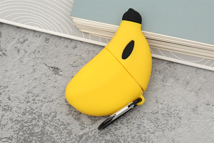 Túi đựng AirPods 1 & 2 Silicone kèm móc JM FR02 Màu Vàng