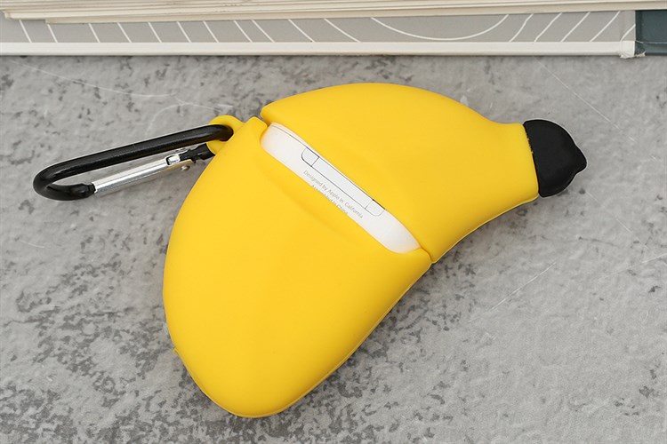 Túi đựng AirPods 1 & 2 Silicone kèm móc JM FR02 Màu Vàng