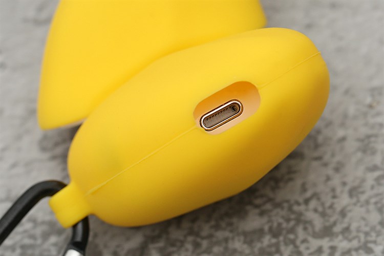 Túi đựng AirPods 1 & 2 Silicone kèm móc JM FR02 Màu Vàng