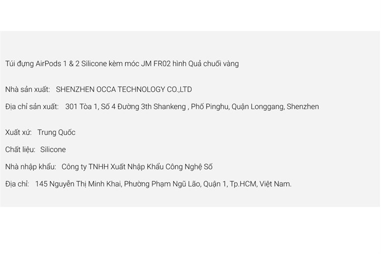 Túi đựng AirPods 1 & 2 Silicone kèm móc JM FR02 Màu Vàng