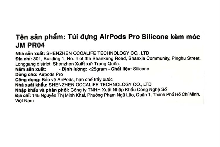 Túi đựng AirPods Pro Silicone kèm móc JM PR04 Màu Xanh dương nhạt