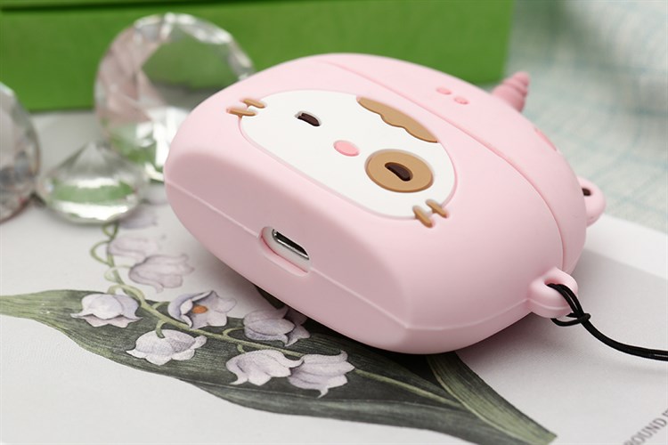 Túi đựng AirPods Pro Silicone kèm móc JM PR04 Màu Hồng