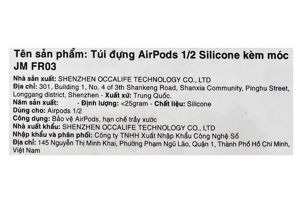 Túi đựng AirPods 1 & 2 Silicone kèm móc JM FR03 - 6