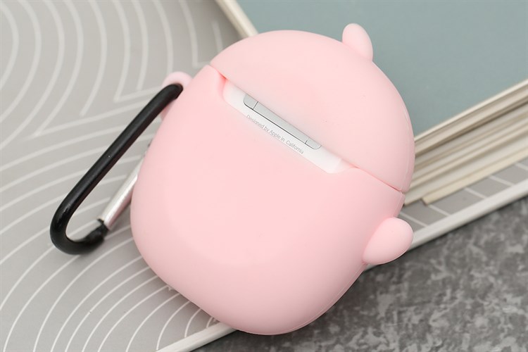 Túi đựng AirPods 1 & 2 Silicone kèm móc JM FR03 Màu Hồng