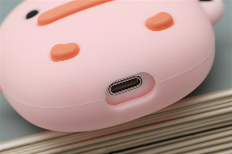 Túi đựng AirPods 1 & 2 Silicone kèm móc JM FR03 Màu Hồng