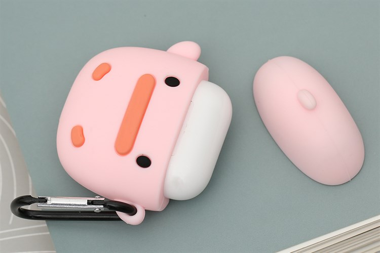 Túi đựng AirPods 1 & 2 Silicone kèm móc JM FR03 Màu Hồng