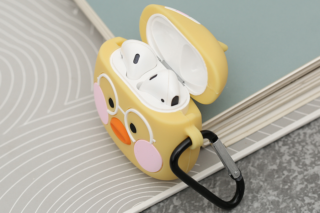 Túi đựng AirPods 1 & 2 Silicone kèm móc JM FR03 - 3