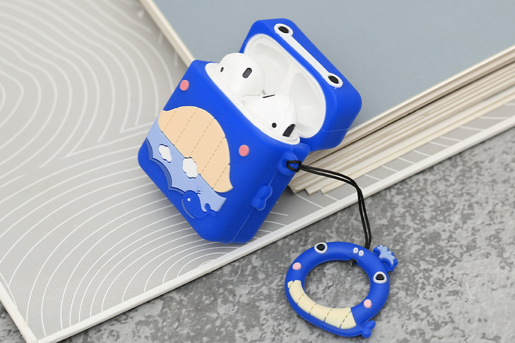 Túi đựng AirPods 1 & 2 Silicone kèm móc JM FR03 - 3