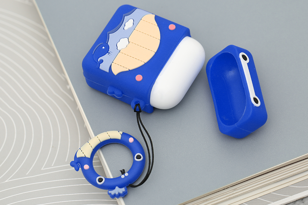Túi đựng AirPods 1 & 2 Silicone kèm móc JM FR03 - 4