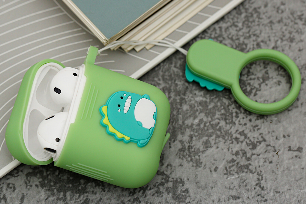 Túi đựng AirPods 1 & 2 Silicone kèm móc JM FR03 - 3