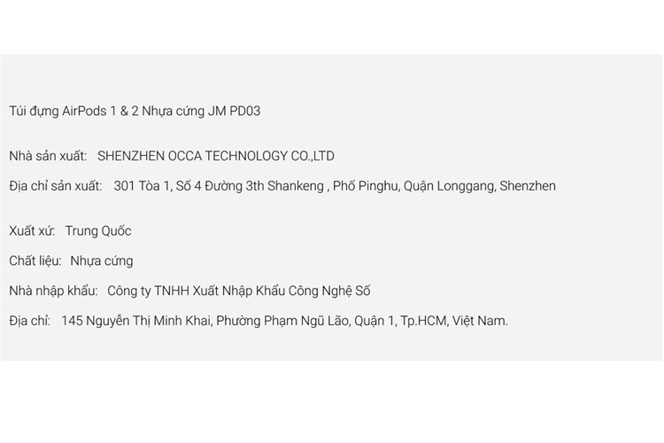 Túi đựng AirPods 1 & 2 Nhựa cứng JM PD03 Màu Hồng