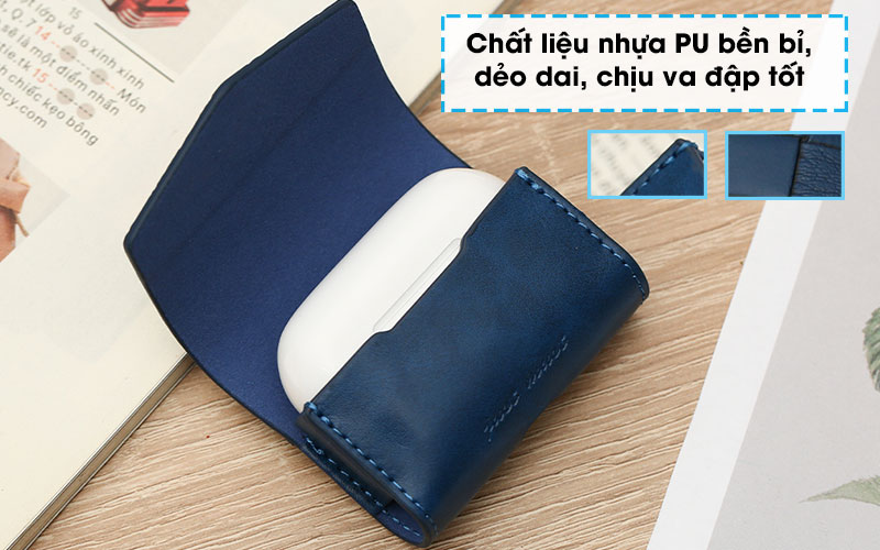 Túi đựng AirPods Pro Nhựa dẻo PU kèm móc JM PL03 - Thiết kế Túi đựng AirPods Pro Nhựa dẻo PU kèm móc JM PL03 - Thiết kế