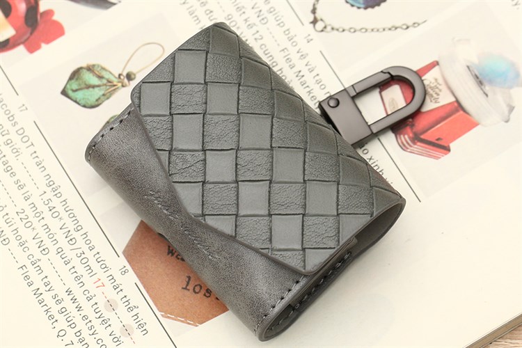 Túi đựng AirPods Pro Nhựa dẻo PU kèm móc JM PL03 Màu Xám