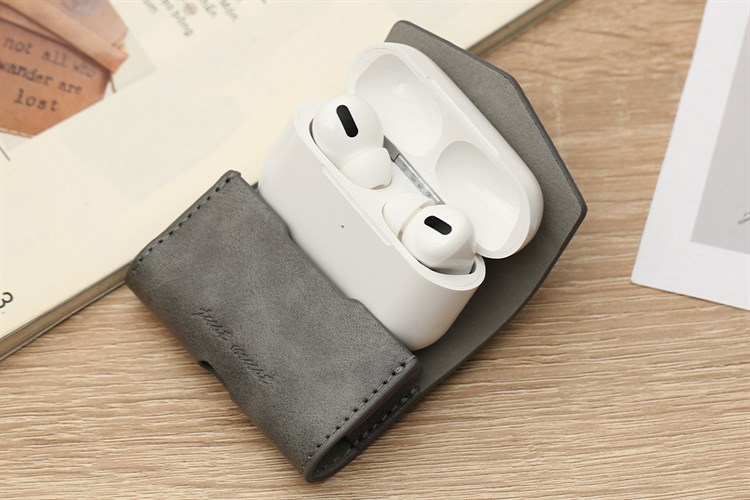 Túi đựng AirPods Pro Nhựa dẻo PU kèm móc JM PL03 Màu Xám